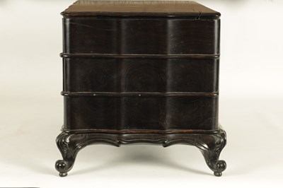 Lot 117 - A GOOD 19TH CENTURY ANGLO INDIAN EBONY MINIATURE COMMODE