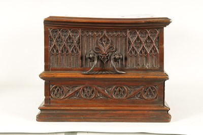 Lot 580 - A 16TH/17TH CENTURY SPANISH WALNUT GOTHIC TABLE CABINET