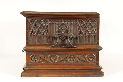 Lot 580 - A 16TH/17TH CENTURY SPANISH WALNUT GOTHIC TABLE CABINET