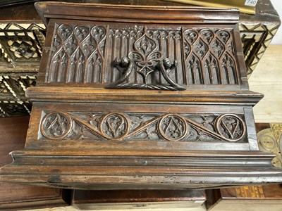 Lot 580 - A 16TH/17TH CENTURY SPANISH WALNUT GOTHIC TABLE CABINET
