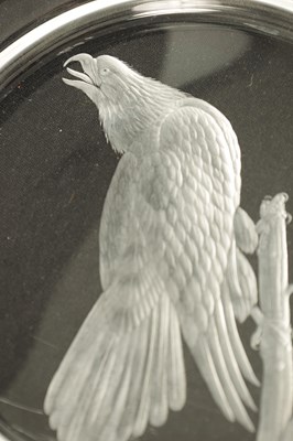 Lot 13 - A SET OF 12 20TH CENTURY STEUBEN GLASS WORKS ORNITHOLOGICAL GLASS PLATES
