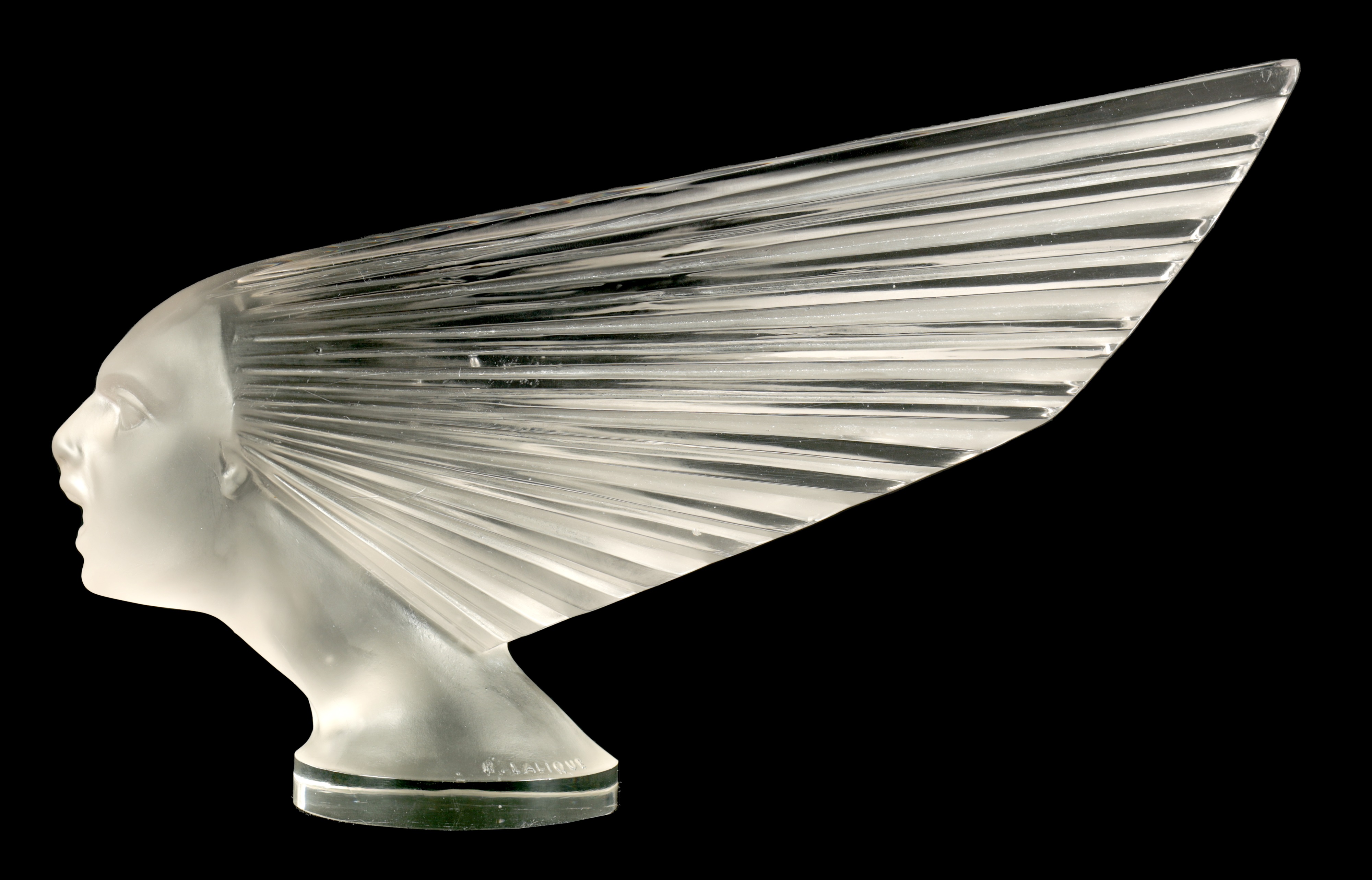 René Lalique Victoire glass car mascot sold by Hutchinson Scott