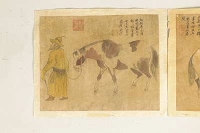 Lot 181 - A SET OF THREE 19TH CENTURY CHINESE WATERCOLOURS