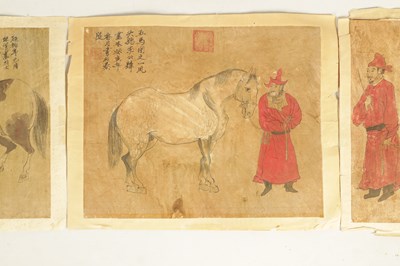 Lot 181 - A SET OF THREE 19TH CENTURY CHINESE WATERCOLOURS