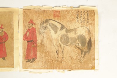 Lot 181 - A SET OF THREE 19TH CENTURY CHINESE WATERCOLOURS