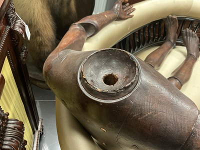 Lot 710 - A 19TH CENTURY LIFE SIZE WOODEN LAY FIGURE