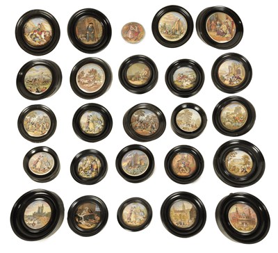 Lot 49 - A COLLECTION OF 25 19TH CENTURY PRATT POT LIDS