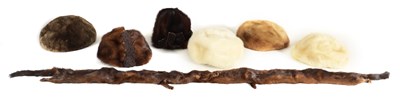 Lot 601 - A COLLECTION OF SEVEN VINTAGE FUR HATS TOGETHER WITH A FUR THROW