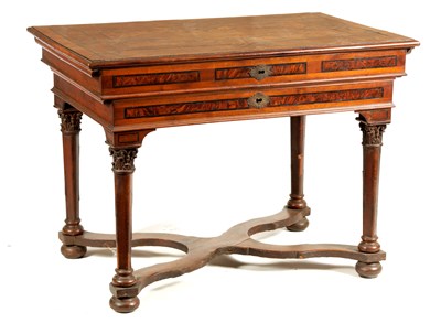 Lot 695 - AN EARLY 18TH CENTURY ITALIO-AUSTRIAN WALNUT CENTRE TABLE