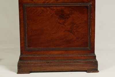 Lot 523 - TREGENT, LONDON. A FINE GEORGE III FIGURED MAHOGANY LONGCASE CLOCK