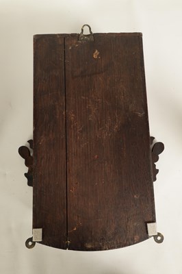 Lot 518 - ROBERT BRYSON, EDINBURGH. A LATE REGENCY SCOTTISH FIGURED MAHOGANY FUSEE WALL CLOCK