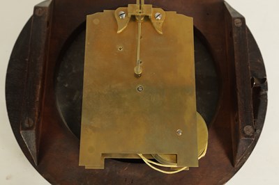 Lot 518 - ROBERT BRYSON, EDINBURGH. A LATE REGENCY SCOTTISH FIGURED MAHOGANY FUSEE WALL CLOCK