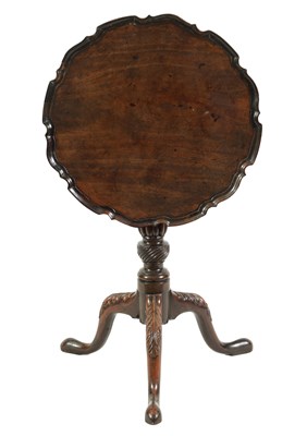 Lot 744 - A GOOD GEORGE III MAHOGANY TILT TOP SUPPER TABLE