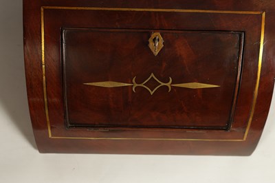 Lot 389 - J. TUPMAN, LONDON. A REGENCY CONVEX DIAL BRASS INLAID MAHOGANY FUSEE WALL CLOCK