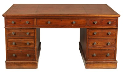 Lot 758 - AN EARLY 19TH CENTURY MAHOGANY PARTNERS DESK