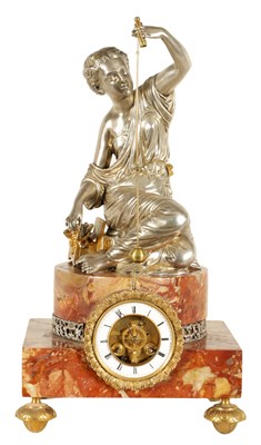 Lot 475 - A LATE 19TH CENTURY FRENCH FIGURAL CONICAL PENDULUM MYSTERY CLOCK