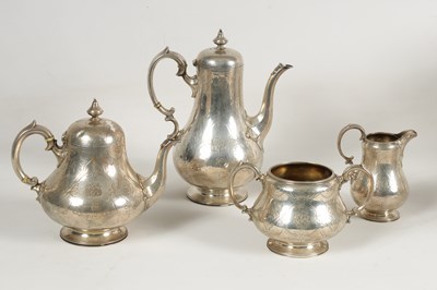 Lot 261 - A VICTORIAN FOUR PIECE SILVER TEA SERVICE