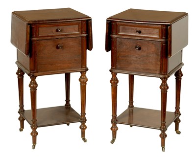 Lot 761 - A PAIR OF 19TH CENTURY FRENCH ROSEWOOD BEDSIDE CABINETS