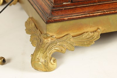 Lot 517 - JOHN TAYLOR, LONDON. A GEORGE III ORMOLU MOUNTED MAHOGANY MUSICAL BRACKET CLOCK