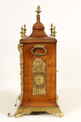 Lot 517 - JOHN TAYLOR, LONDON. A GEORGE III ORMOLU MOUNTED MAHOGANY MUSICAL BRACKET CLOCK