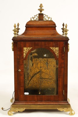Lot 517 - JOHN TAYLOR, LONDON. A GEORGE III ORMOLU MOUNTED MAHOGANY MUSICAL BRACKET CLOCK