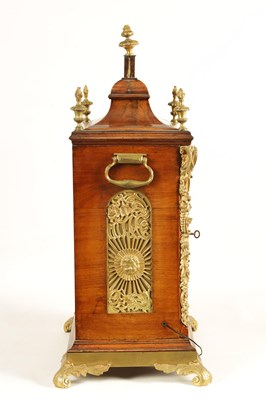 Lot 517 - JOHN TAYLOR, LONDON. A GEORGE III ORMOLU MOUNTED MAHOGANY MUSICAL BRACKET CLOCK
