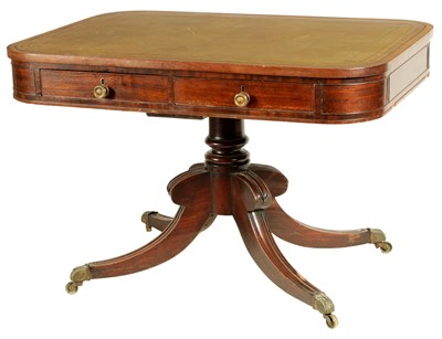 Lot 730 - A EARLY 19TH CENTURY REGENCY MAHOGANY WRITING TABLE