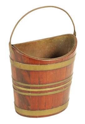 Lot 1689 - A GEORGE III MAHOGANY OYSTER BUCKET