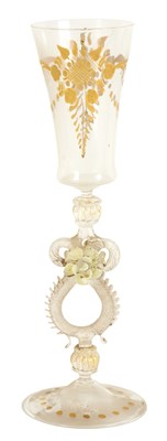 Lot 20 - A 19TH CENTURY VENETIAN GLASS/VASE