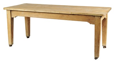 Lot 733 - A GOOD 19TH CENTURY SYCAMORE FARMHOUSE TABLE