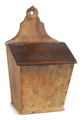 Lot 325 - AN 18TH CENTURY ELM CANDLE BOX