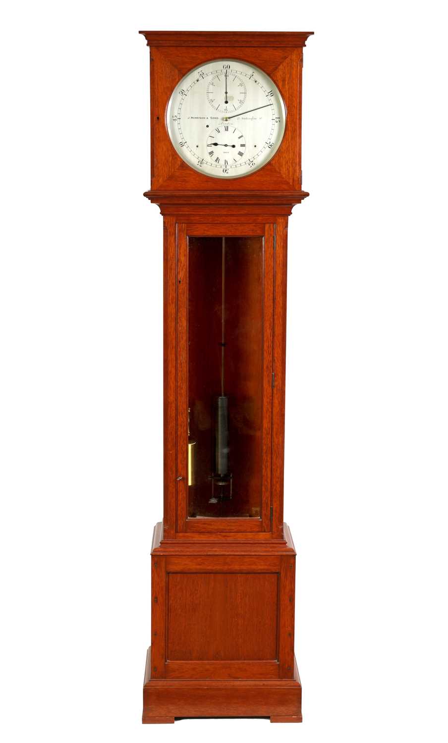 Lot 387 - J. MORRISON & SONS, 27 PACKINGTON STREET. LONDON. AN EARLY 20TH CENTURY OBSERVATORY REGULATOR LONGCASE CLOCK