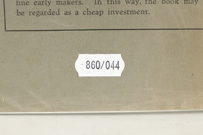 Lot 438 - A HOROLOGICAL FIRST EDITION REFERENCE BOOK BY HERBERT CESCINSKY. THE OLD ENGLISH MASTER CLOCKMAKERS AND THEIR CLOCKS