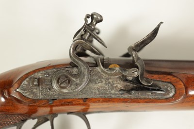 Lot 271 - KNUBLEY, LONDON. A FINE PAIR OF LATE 18TH CENTURY CASED DOUBLE BARREL FLINTLOCK COACHING PISTOLS