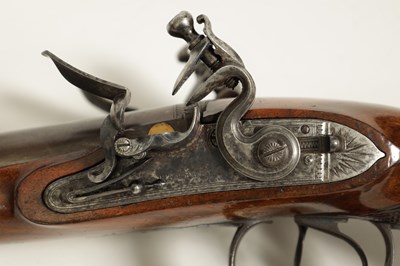 Lot 271 - KNUBLEY, LONDON. A FINE PAIR OF LATE 18TH CENTURY CASED DOUBLE BARREL FLINTLOCK COACHING PISTOLS