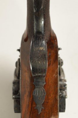 Lot 271 - KNUBLEY, LONDON. A FINE PAIR OF LATE 18TH CENTURY CASED DOUBLE BARREL FLINTLOCK COACHING PISTOLS