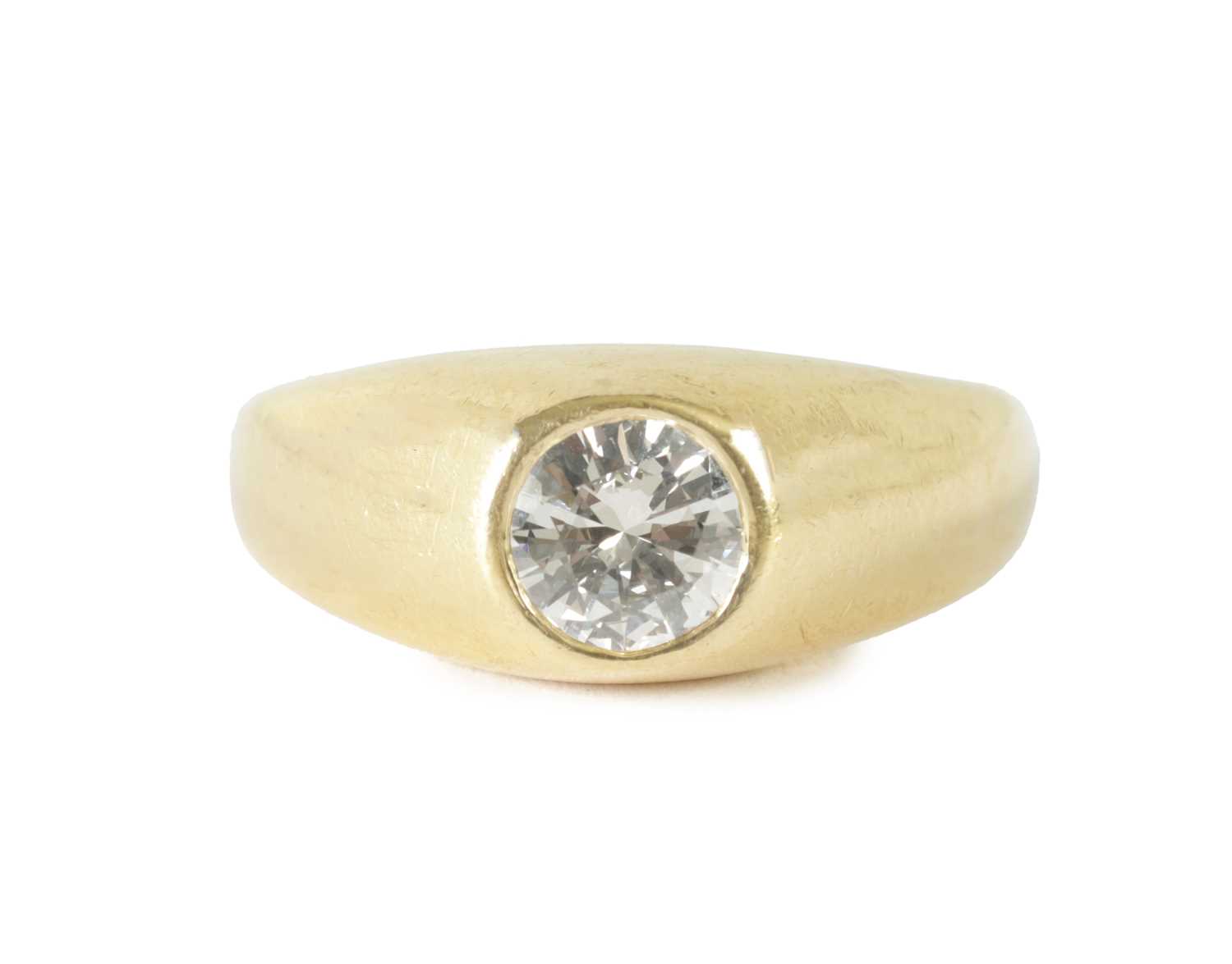 Lot 431 - A GENTLEMAN'S 18CT GOLD 1.5CT DIAMOND RING