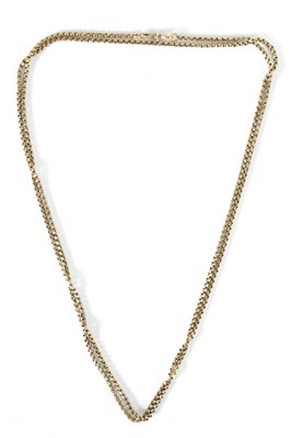 Lot 276 - A LONG 9CT GOLD NECKLACE/MUFF CHAIN