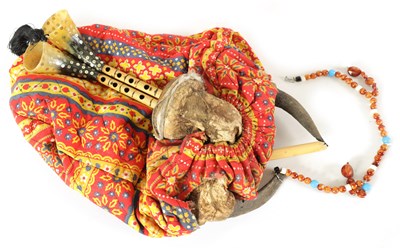 Lot 137 - A SET OF MIZOUED TUNISIAN BAGPIPES