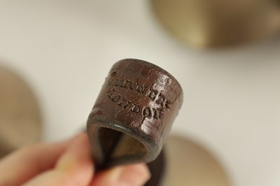 Lot 147 - A SET OF 12 HAND BELLS SIGNED WARNER, LONDON