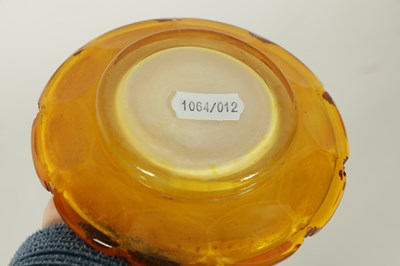 Lot 23 - A FINE PAIR OF 19TH CENTURY BOHEMIAN AMBER FLASHED GLASS DECANTERS