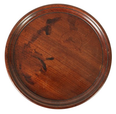 Lot 762 - A GEORGE III MAHOGANY CIRCULAR TRAY OF SMALL SIZE