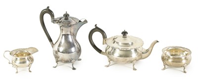 Lot 303 - A GEORGE V SILVER FOUR PIECE TEA SET