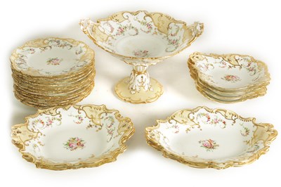 Lot 65 - A 19TH CENTURY SPODE TYPE DESSERT SERVICE