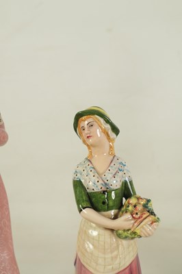 Lot 22 - A COLLECTION OF EIGHT 20TH CENTURY STAFFORDSHIRE GOLDSCHEIDER FIGURES