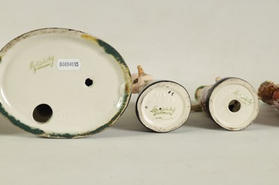 Lot 22 - A COLLECTION OF EIGHT 20TH CENTURY STAFFORDSHIRE GOLDSCHEIDER FIGURES
