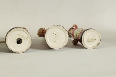 Lot 22 - A COLLECTION OF EIGHT 20TH CENTURY STAFFORDSHIRE GOLDSCHEIDER FIGURES