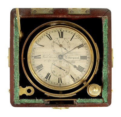 Lot 800 - RICHARD HORNBY, LIVERPOOL, NO. 514. A SMALL REGENCY TWO-DAY MARINE CHRONOMETER