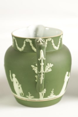 Lot 20 - A COLLECTION OF FIVE PIECES OF WEDGEWOOD COLOURED JASPERWARE