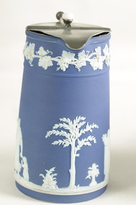 Lot 20 - A COLLECTION OF FIVE PIECES OF WEDGEWOOD COLOURED JASPERWARE